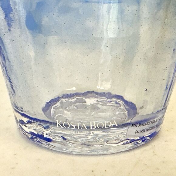 Kosta Boda Ulrica Hydman Vallien Mine Tumblers Set Of 2 W/labels Asymmetrical - Picture 7 of 11